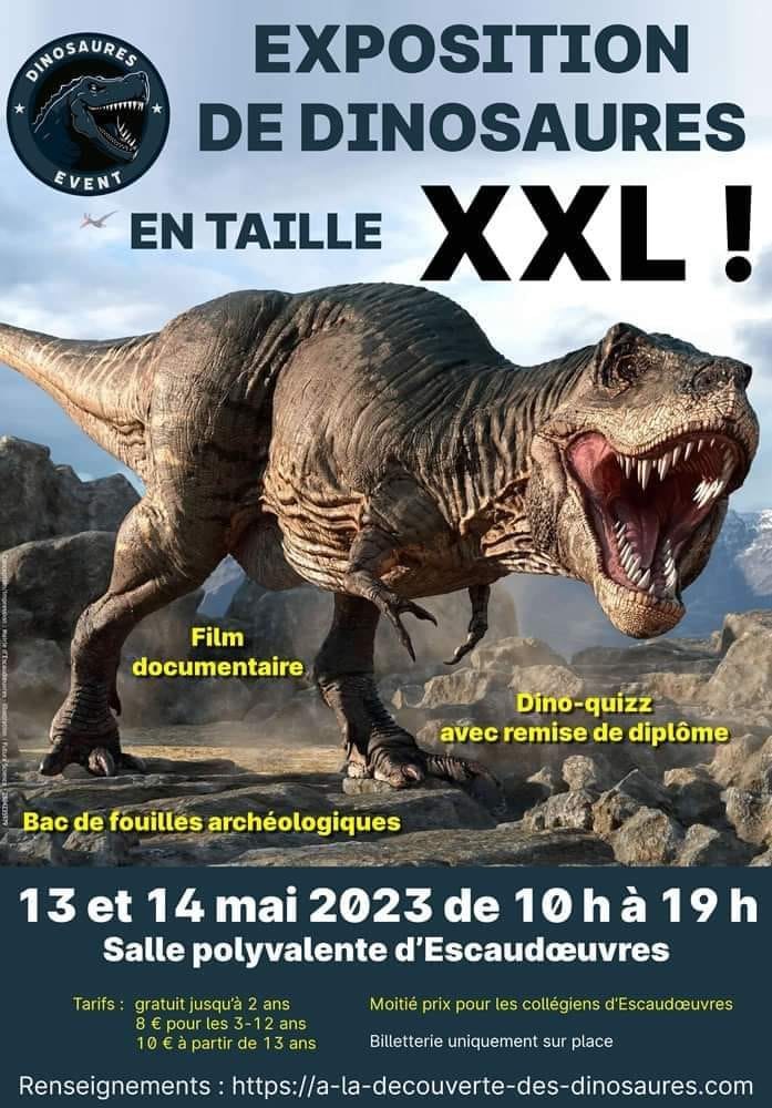 Exposition Dinosaures Event à Escaudoeuvres